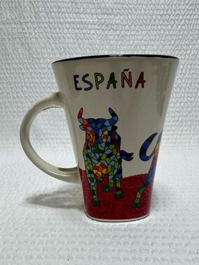 España Mosaic Bull Ceramic Mug - Multicolor